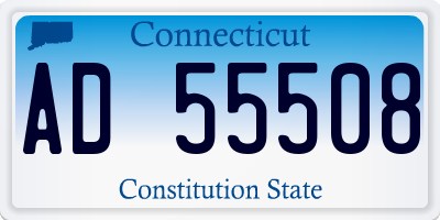 CT license plate AD55508