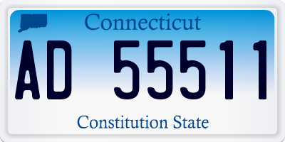 CT license plate AD55511