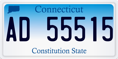 CT license plate AD55515