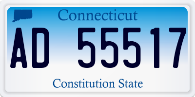 CT license plate AD55517