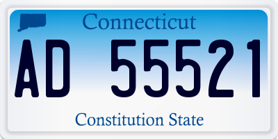 CT license plate AD55521