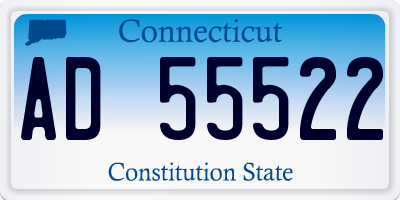 CT license plate AD55522