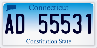 CT license plate AD55531