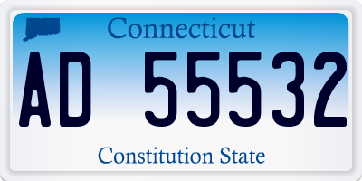 CT license plate AD55532