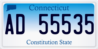 CT license plate AD55535