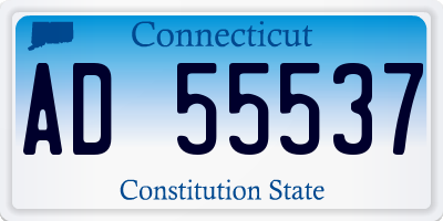CT license plate AD55537