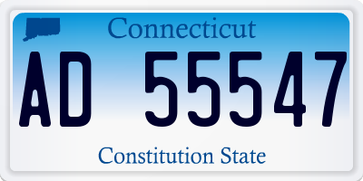 CT license plate AD55547