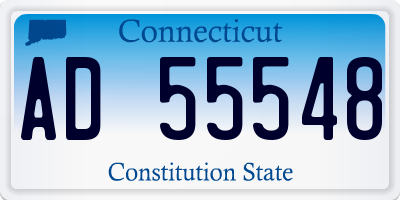 CT license plate AD55548