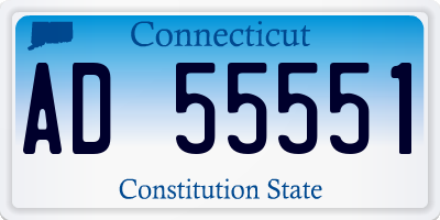 CT license plate AD55551