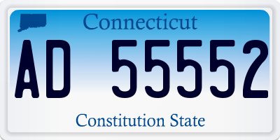 CT license plate AD55552
