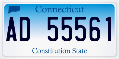 CT license plate AD55561