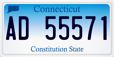 CT license plate AD55571