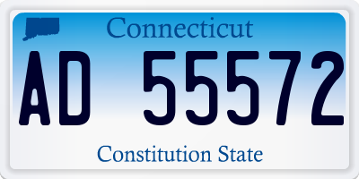 CT license plate AD55572