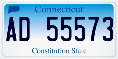 CT license plate AD55573