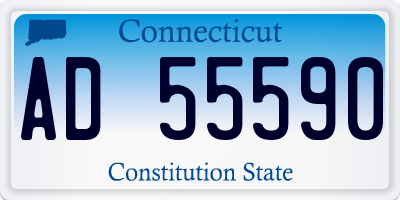 CT license plate AD55590