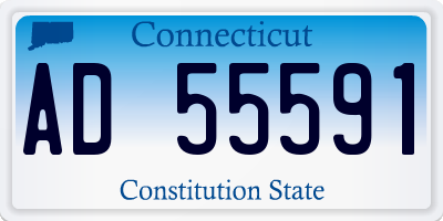 CT license plate AD55591