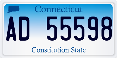 CT license plate AD55598