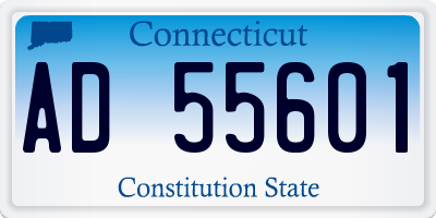 CT license plate AD55601