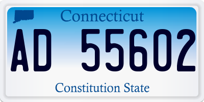 CT license plate AD55602