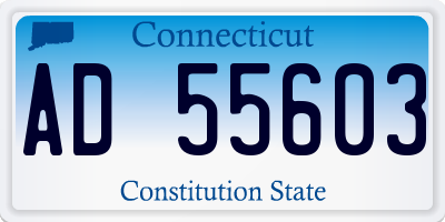 CT license plate AD55603