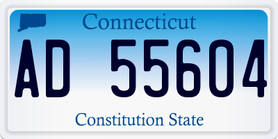 CT license plate AD55604