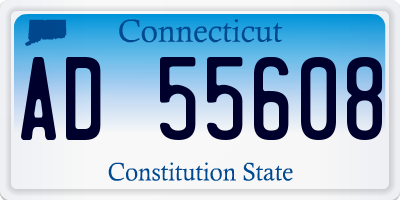 CT license plate AD55608