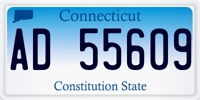 CT license plate AD55609
