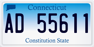 CT license plate AD55611