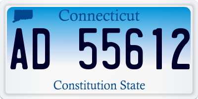 CT license plate AD55612