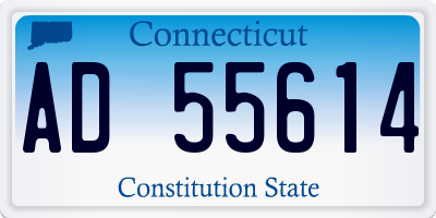 CT license plate AD55614