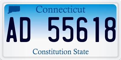 CT license plate AD55618
