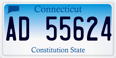 CT license plate AD55624