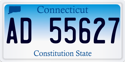 CT license plate AD55627