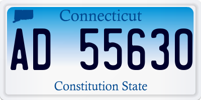 CT license plate AD55630