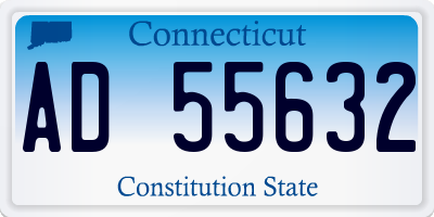 CT license plate AD55632