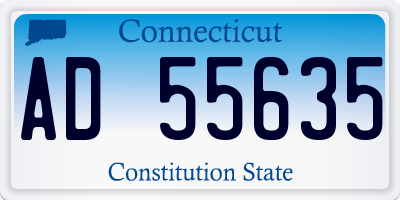 CT license plate AD55635