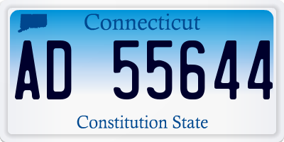 CT license plate AD55644