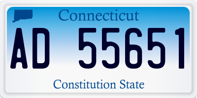 CT license plate AD55651