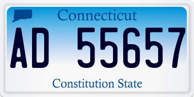 CT license plate AD55657