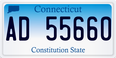 CT license plate AD55660