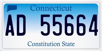 CT license plate AD55664