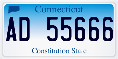 CT license plate AD55666