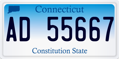 CT license plate AD55667