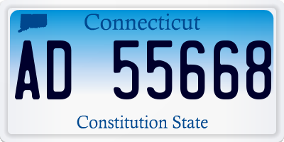 CT license plate AD55668