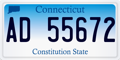 CT license plate AD55672