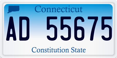 CT license plate AD55675