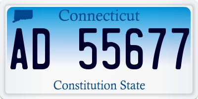 CT license plate AD55677