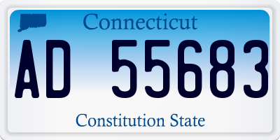 CT license plate AD55683