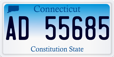 CT license plate AD55685