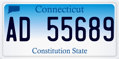 CT license plate AD55689